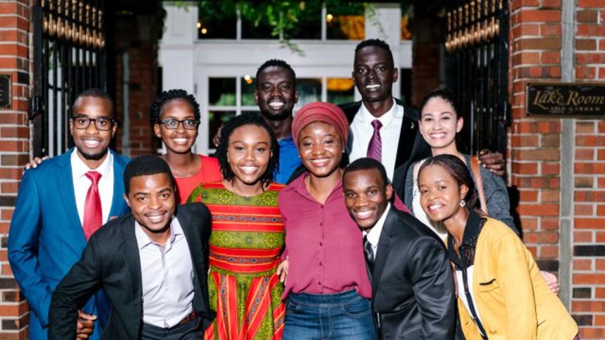 MasterCard Foundation scholars from various North American universities at a leadership seminar.
